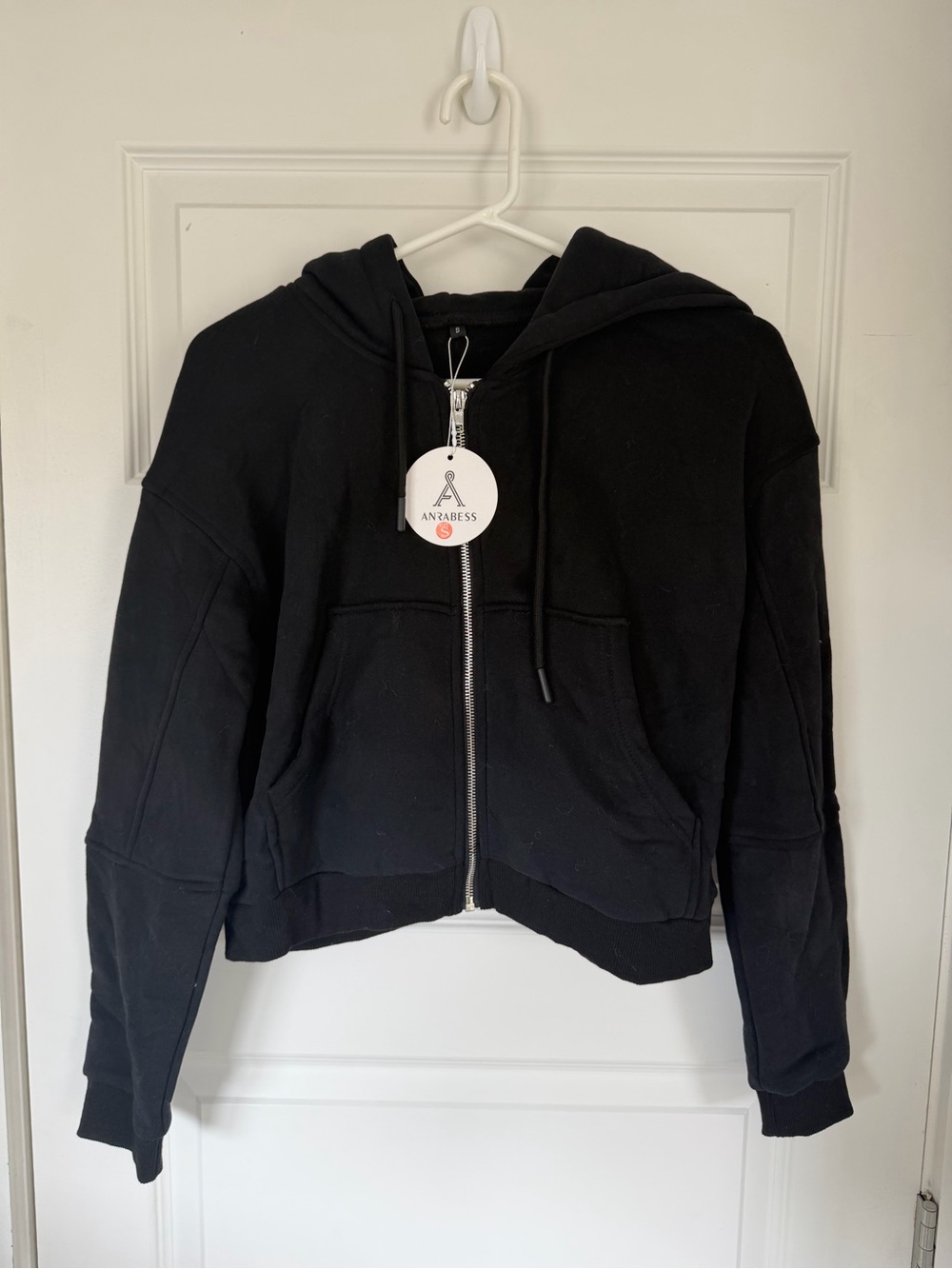 NWT Anrabess Black Zip-Up Hoodie Jacket